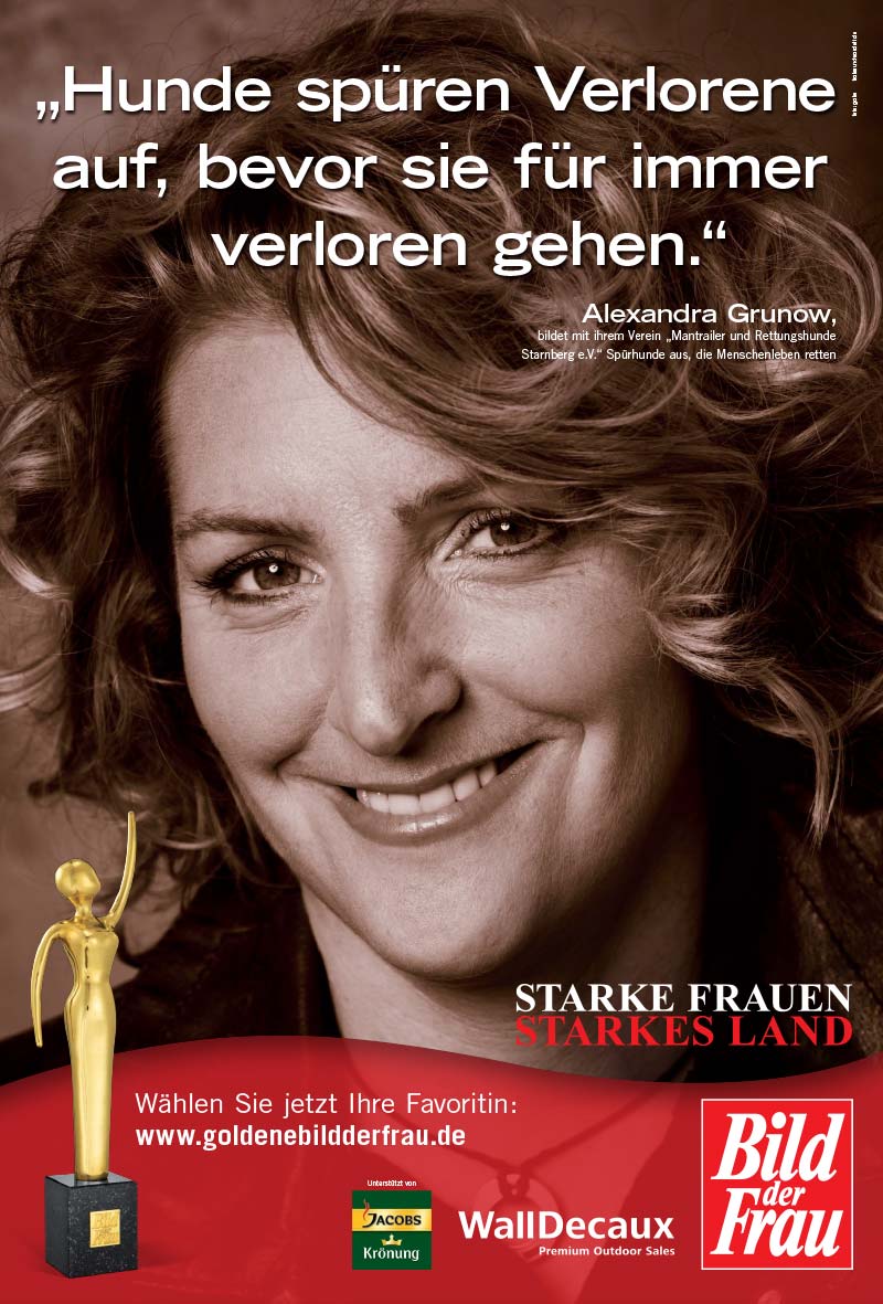 GOLDENE BILD der FRAU 2011 Preisträgerin Alexandra Grunow Kampagne / Cover
