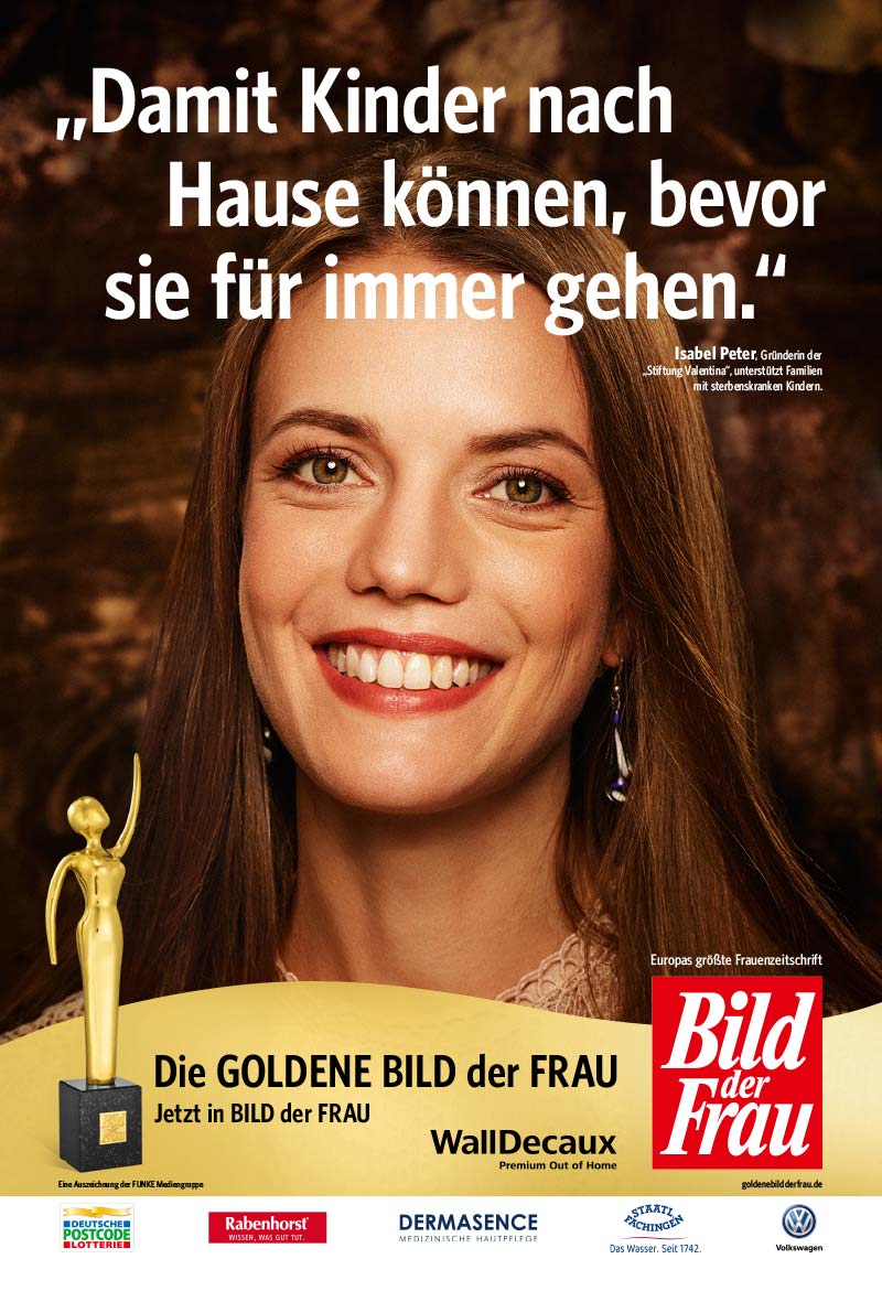 GOLDENE BILD der FRAU 2019 Preisträgerin Isabel Peters Kampagne / Cover