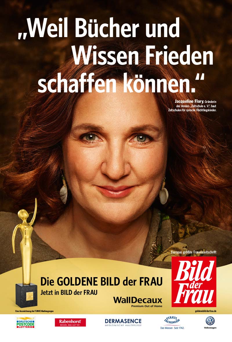 GOLDENE BILD der FRAU 2019 Preisträgerin Jacqueline Flory Kampagne / Cover