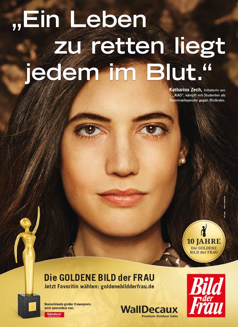 GOLDENE BILD der FRAU 2016 Preisträgerin Katharina Zech Kampagne / Cover