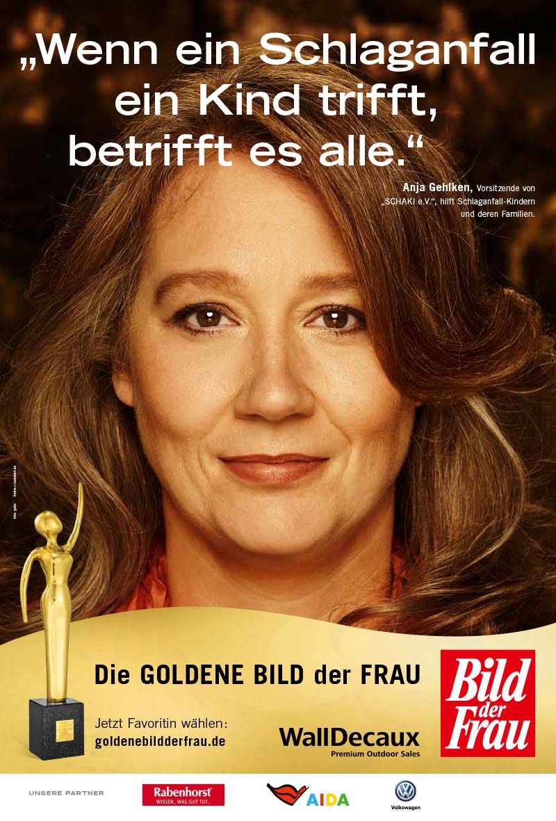 GOLDENE BILD der FRAU 2017 Preisträgerin Anja Gehlken Kampagne / Cover
