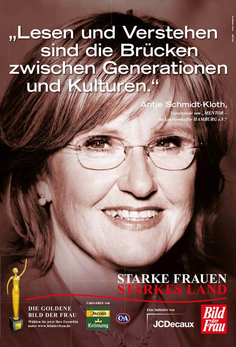 GOLDENE BILD der FRAU 2010 Preisträgerin Antje Schmidt-Kloth Kampagne / Cover