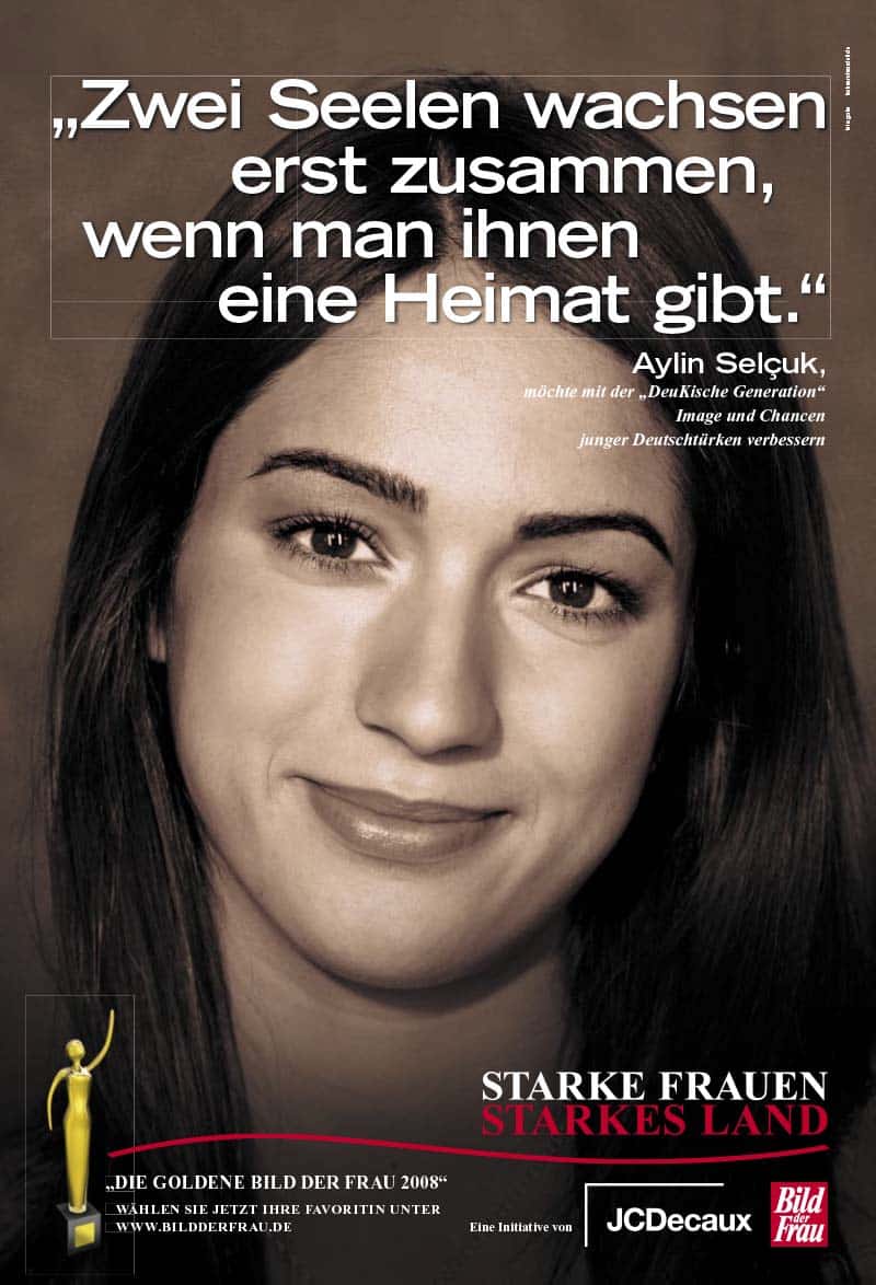GOLDENE BILD der FRAU 2008 Preisträgerin Aylin Selcuk Kampagne / Cover