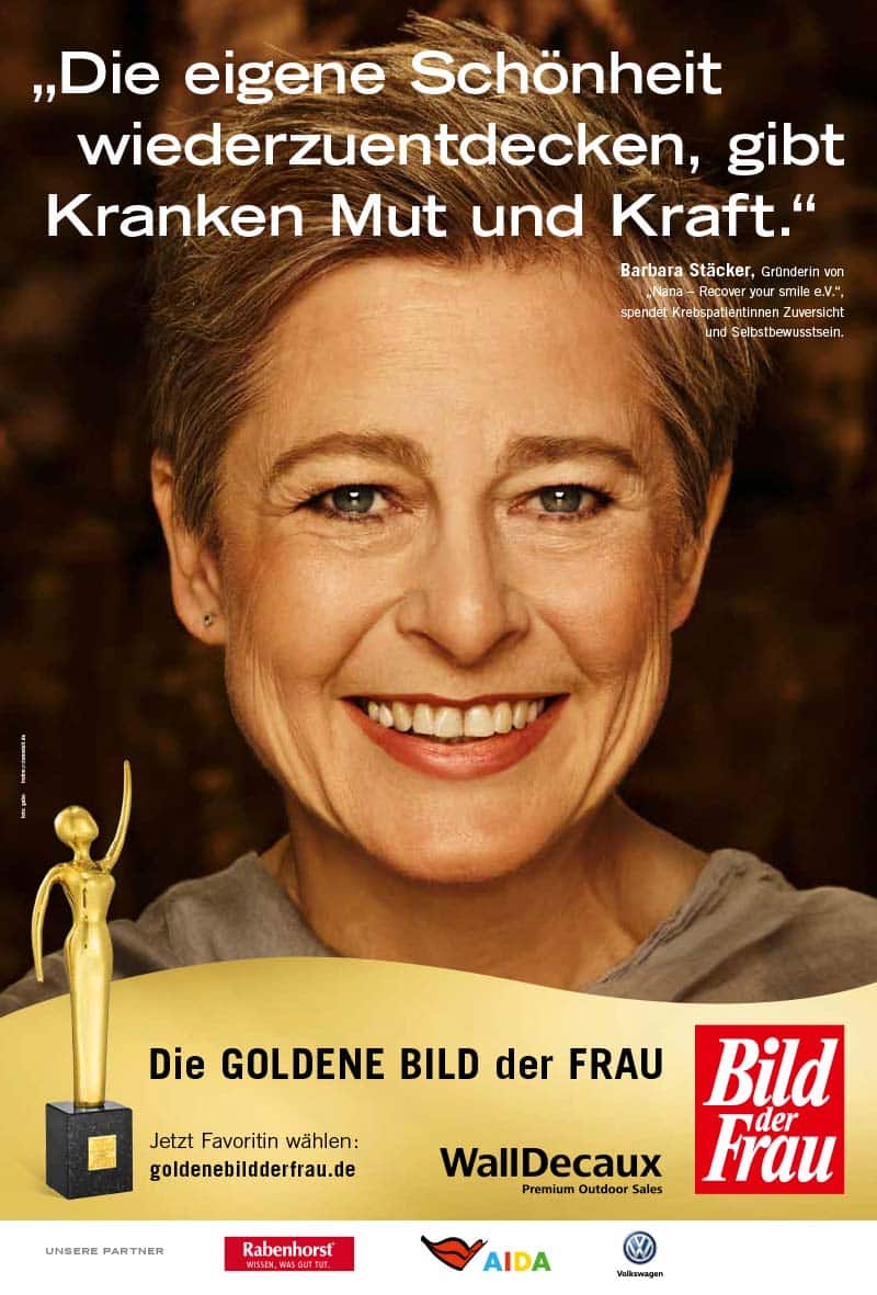 GOLDENE BILD der FRAU 2017 Preisträgerin Barbara Stäcker Kampagne / Cover