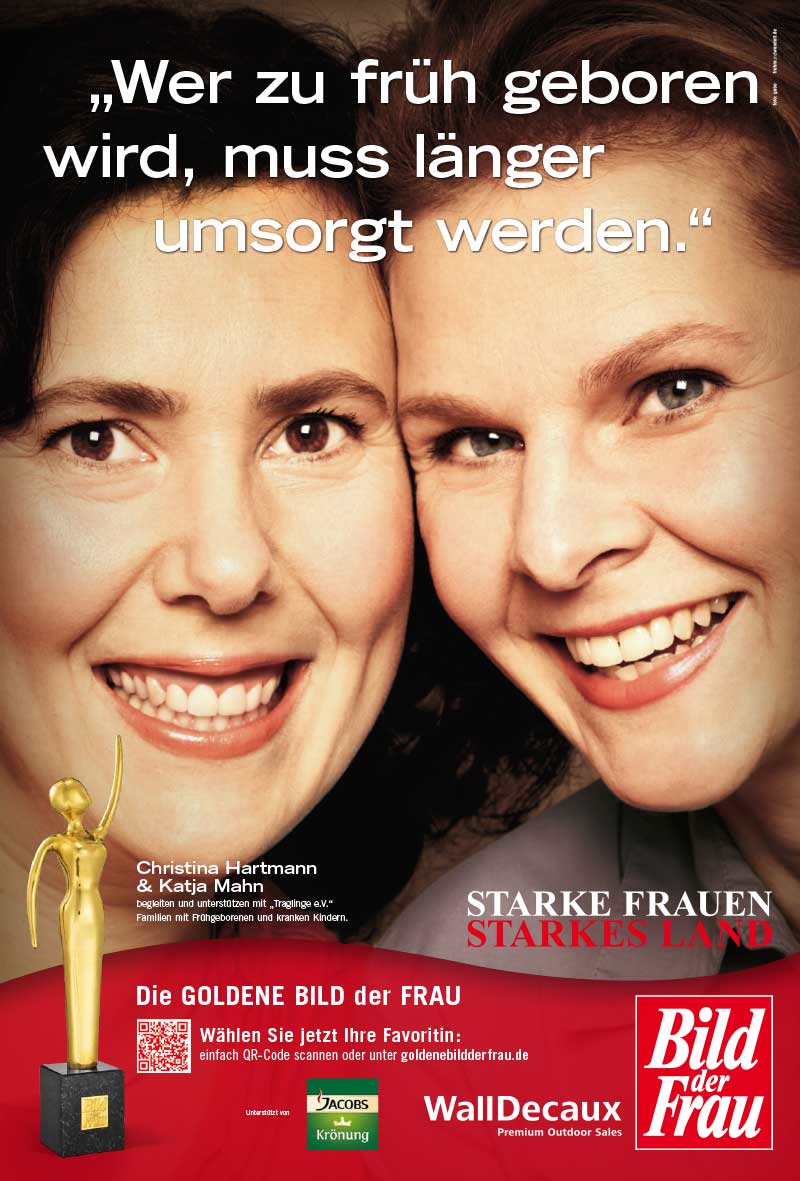 GOLDENE BILD der FRAU 2013 Preisträgerinnen Christina Hartmann & Katja Mahn Kampagne / Cover