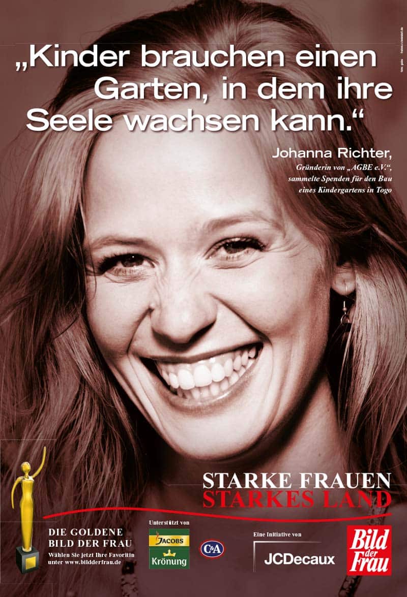 GOLDENE BILD der FRAU 2010 Preisträgerin Johanna Richter Kampagne / Cover