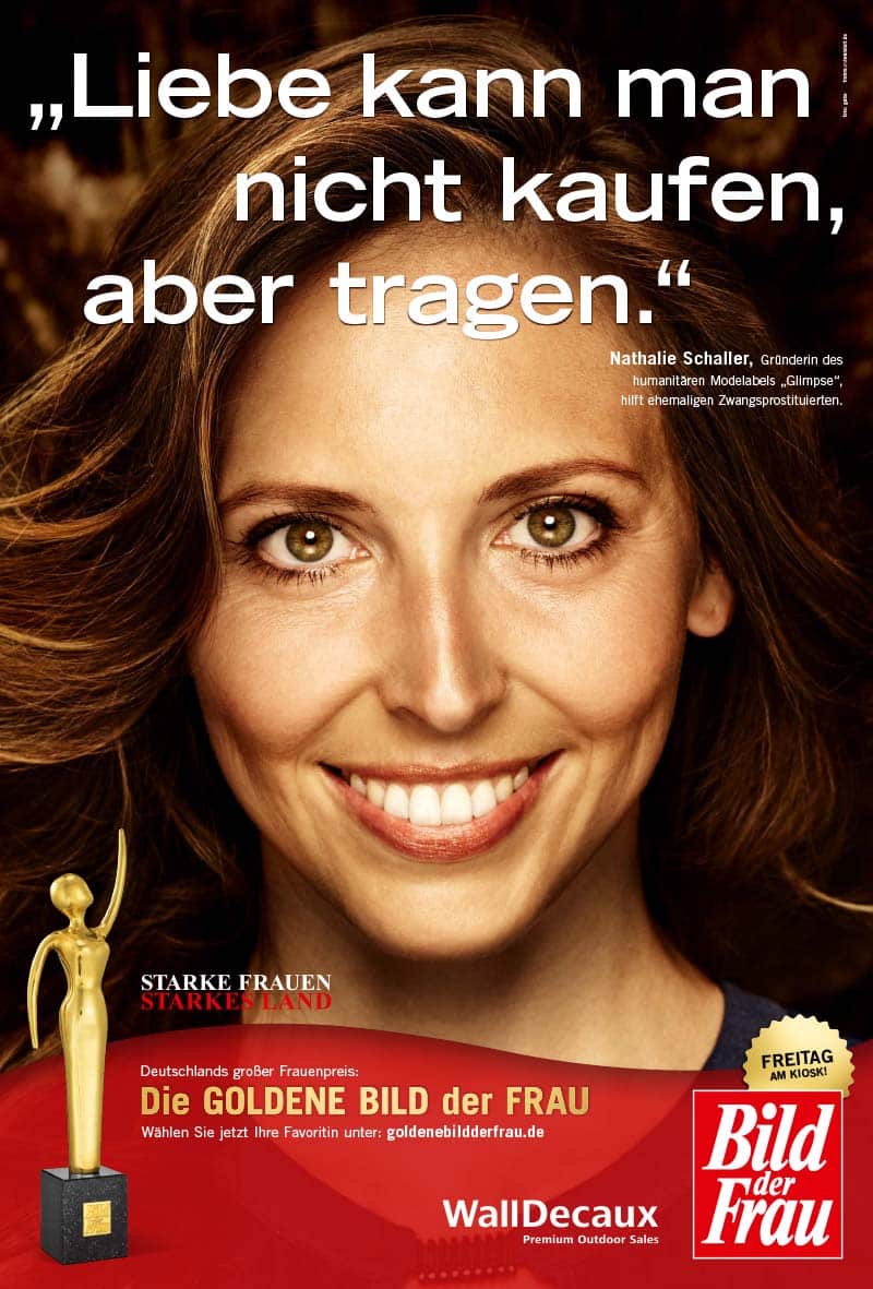 GOLDENE BILD der FRAU 2015 Preisträgerin Nathalie Schaller Kampagne / Cover