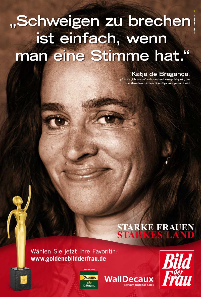 GOLDENE BILD der FRAU 2012 Preisträgerin Katja de Bragança Kampagne / Cover