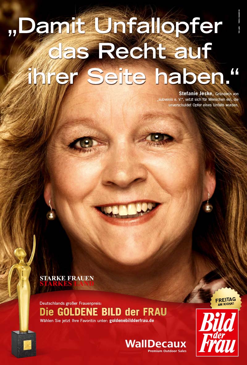 GOLDENE BILD der FRAU 2015 Preisträgerin Stefanie Jeske Kampagne / Cover