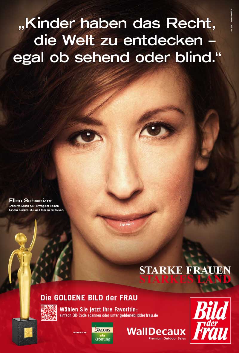 GOLDENE BILD der FRAU 2013 Preisträgerin Ellen Schweizer Kampagne / Cover