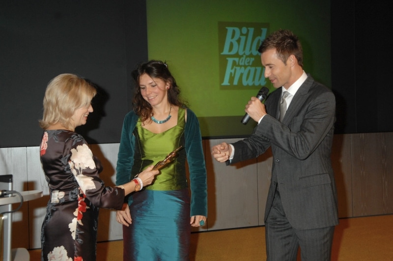 GOLDENE BILD der FRAU Preis 2006 Preisträgerin Barbara Hirt, Sabine Postel und Kai Pflaume
